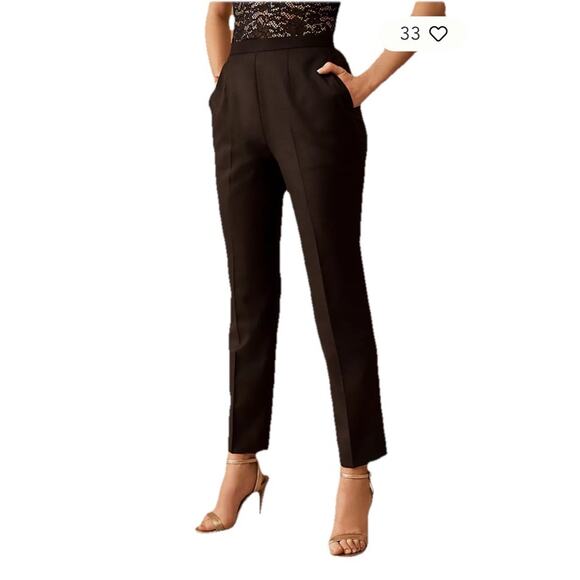 The Tailory New York X BHLDN Westlake Suit Pant Size 10 Black Trousers New j11 - Picture 1 of 9